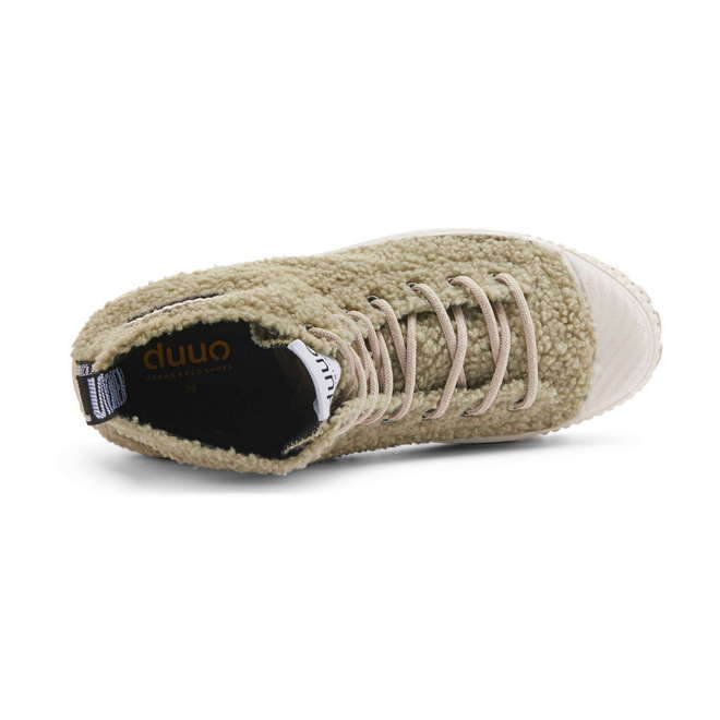 Duuo Zapatillas marrones con plataforma y borreguito mujer Ahorra y exporta