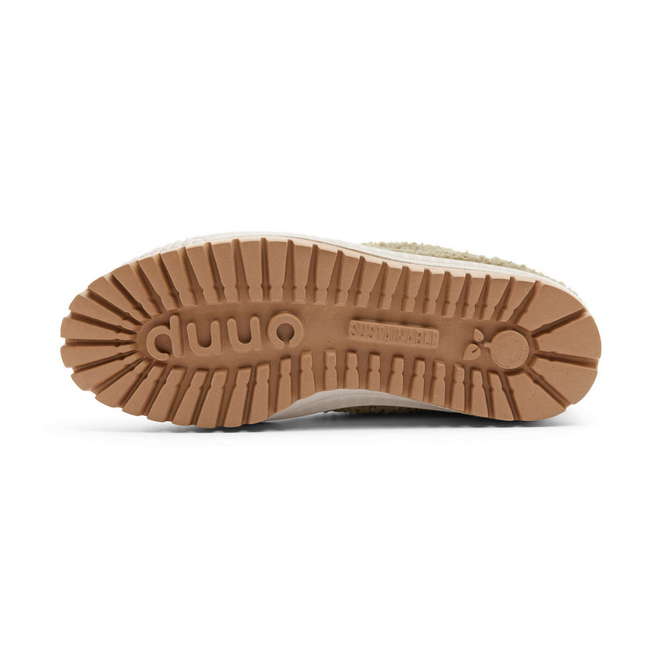 Duuo Zapatillas marrones con plataforma y borreguito mujer Ahorra y exporta