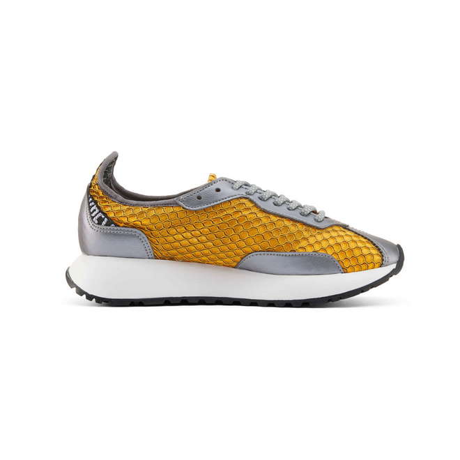 Duuo Zapatillas casual amarillas con detalles plateados mujer Libre de impuestos