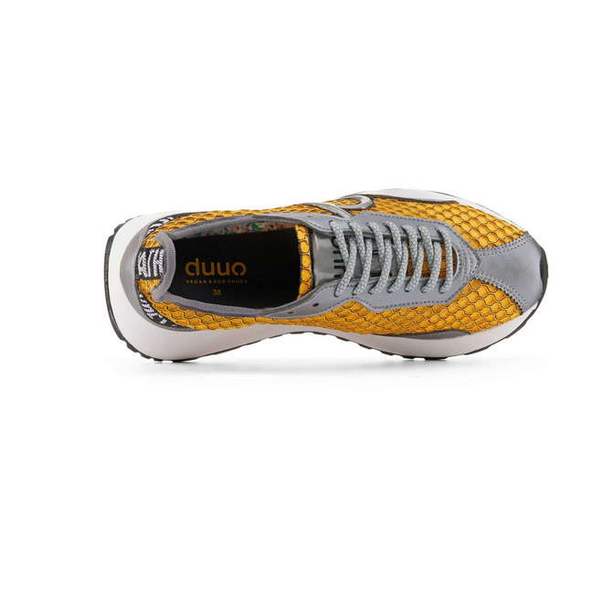 Duuo Zapatillas casual amarillas con detalles plateados mujer Libre de impuestos
