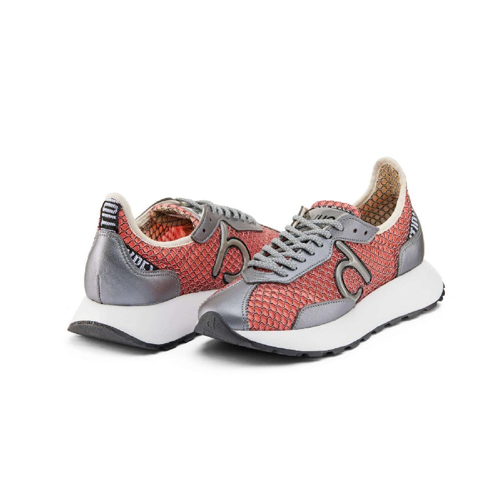 Duuo Zapatillas casual rosa con detalles plateados mujer