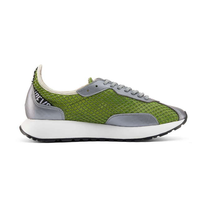 Duuo Zapatillas casual verdes con detalles plateados mujer Última moda