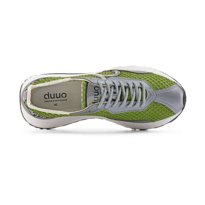 Duuo Zapatillas casual verdes con detalles plateados mujer Última moda
