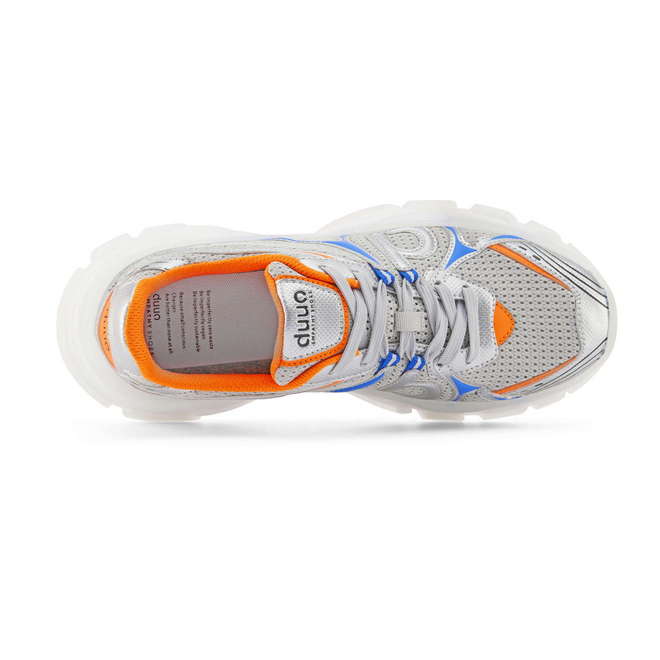 Duuo Zapatillas deportivas grises con detalles azul y naranja Ofertas de temporada