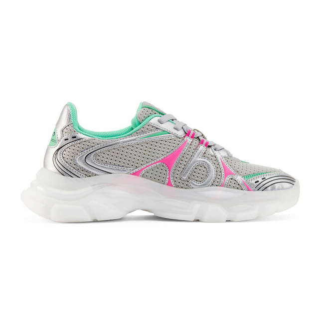 Duuo Zapatillas deportivas grises con detalles rosa y verde Ofertas especiales