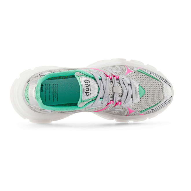 Duuo Zapatillas deportivas grises con detalles rosa y verde Ofertas especiales