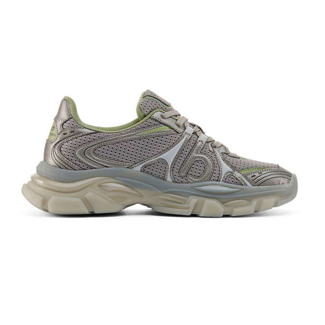 Duuo Zapatillas deportivas grises con detalles verdes Grandes ahorros