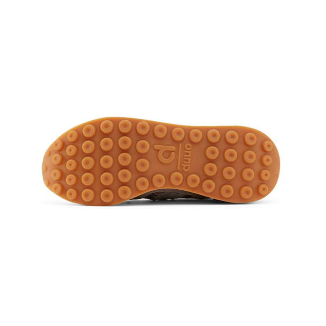 Duuo Zapatillas grises retro con cuña y detalles rojos mujer Precio ultrabajo
