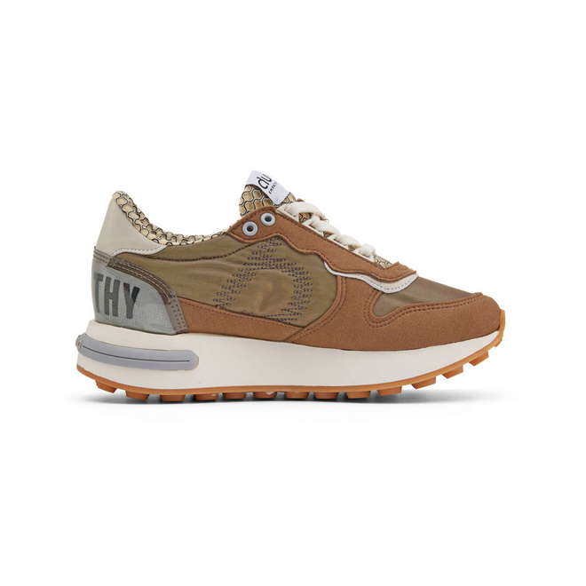 Duuo Zapatillas marrones retro con cuña mujer En línea