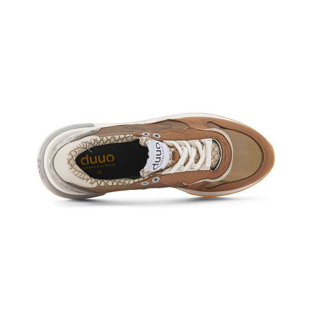 Duuo Zapatillas marrones retro con cuña mujer En línea