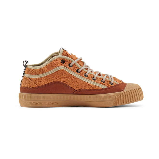 Duuo Zapatillas naranjas borreguito mujer