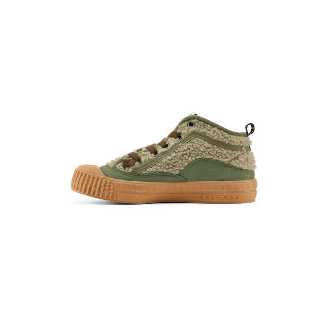 Duuo Zapatillas verdes borreguito mujer