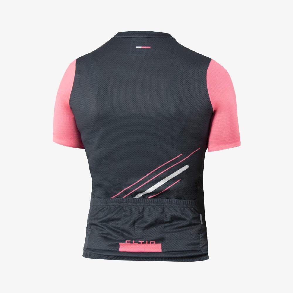Eltin Maillot Mujer Glorious Manga Corta Gris antracita y Rosa Rebajas de fábrica