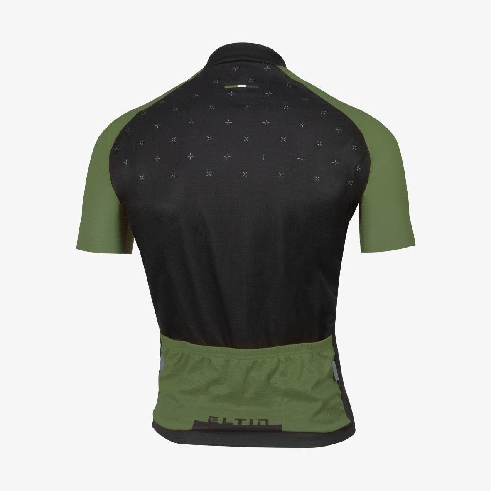 Eltin Maillot Ciclismo Resistance Negro y Verde oliva Los más vendidos