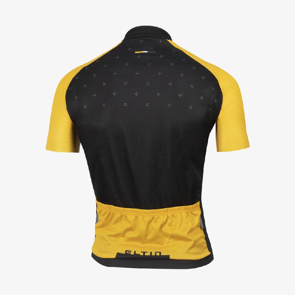 Eltin Maillot Ciclismo Resistance Negro y Mostaza Tienda