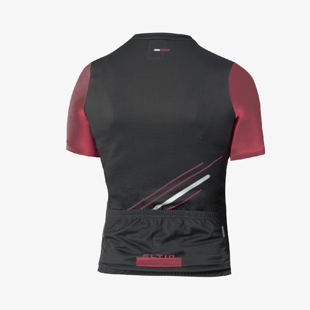Eltin Maillot Mujer Glorious Manga Corta Negro y Burdeos Liquidación