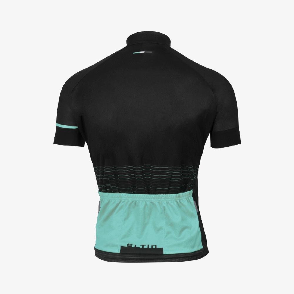 Eltin Maillot Ciclismo Futurism Negro y Cian Rebajas top