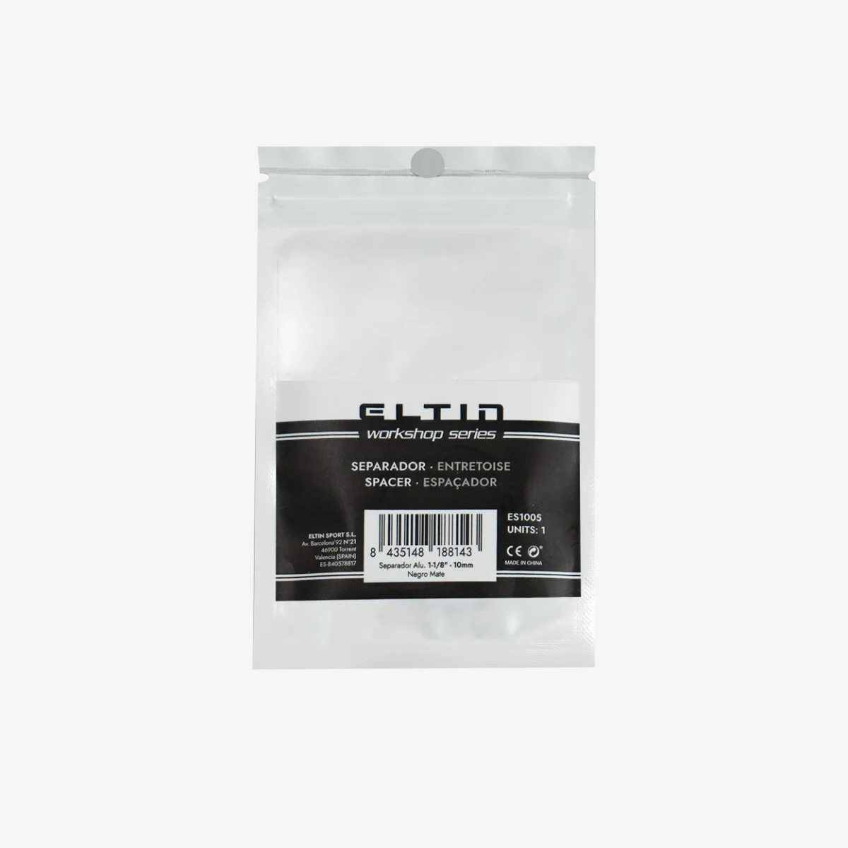 Eltin Separador Alum 1-1/8" - 10mm Neg Mate Mejor oferta
