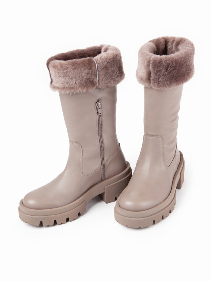 Equitare KAREN - Napa Seda/Mouton Taupe Grandes descuentos
