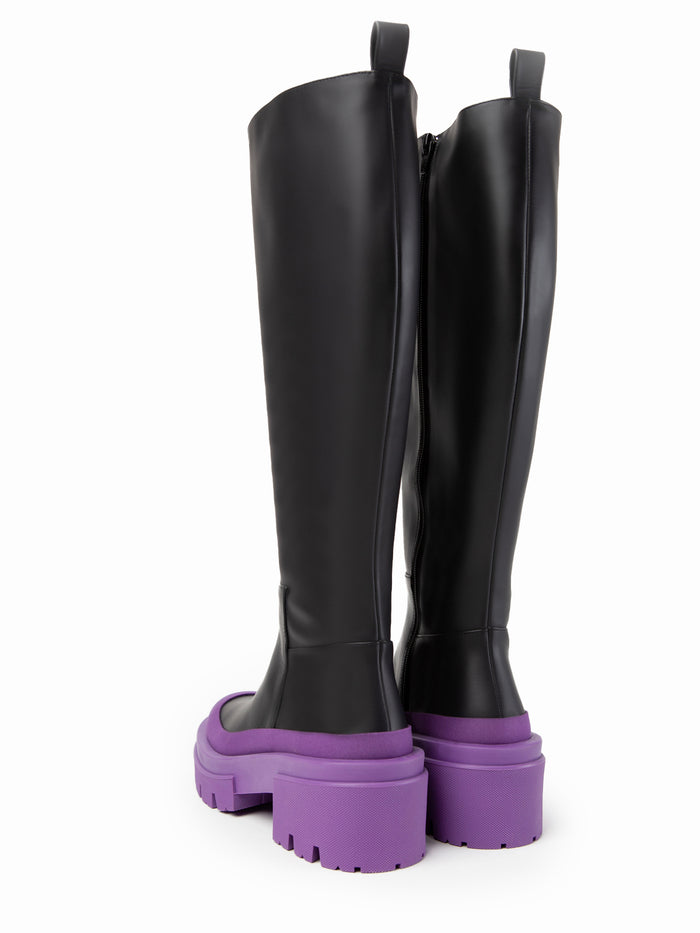 Equitare CHANTAL - Napa Seda Suela Negra Morado Descuento por venta flash