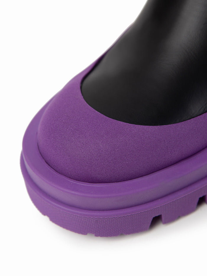 Equitare CHANTAL - Napa Seda Suela Negra Morado Descuento por venta flash