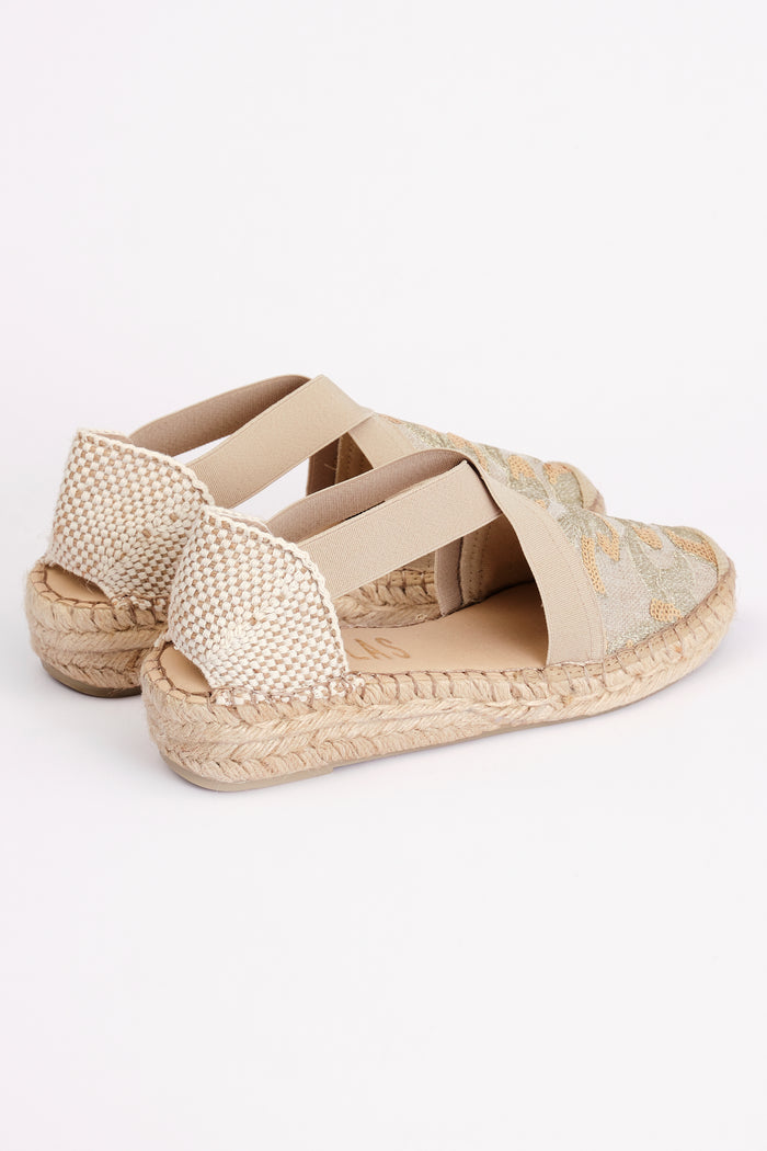 Fabiolas Alpargata Estrella Multi Beige Liquidación