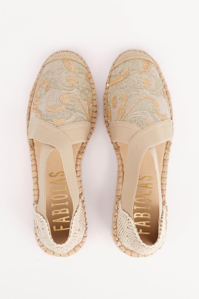 Fabiolas Alpargata Estrella Multi Beige Liquidación