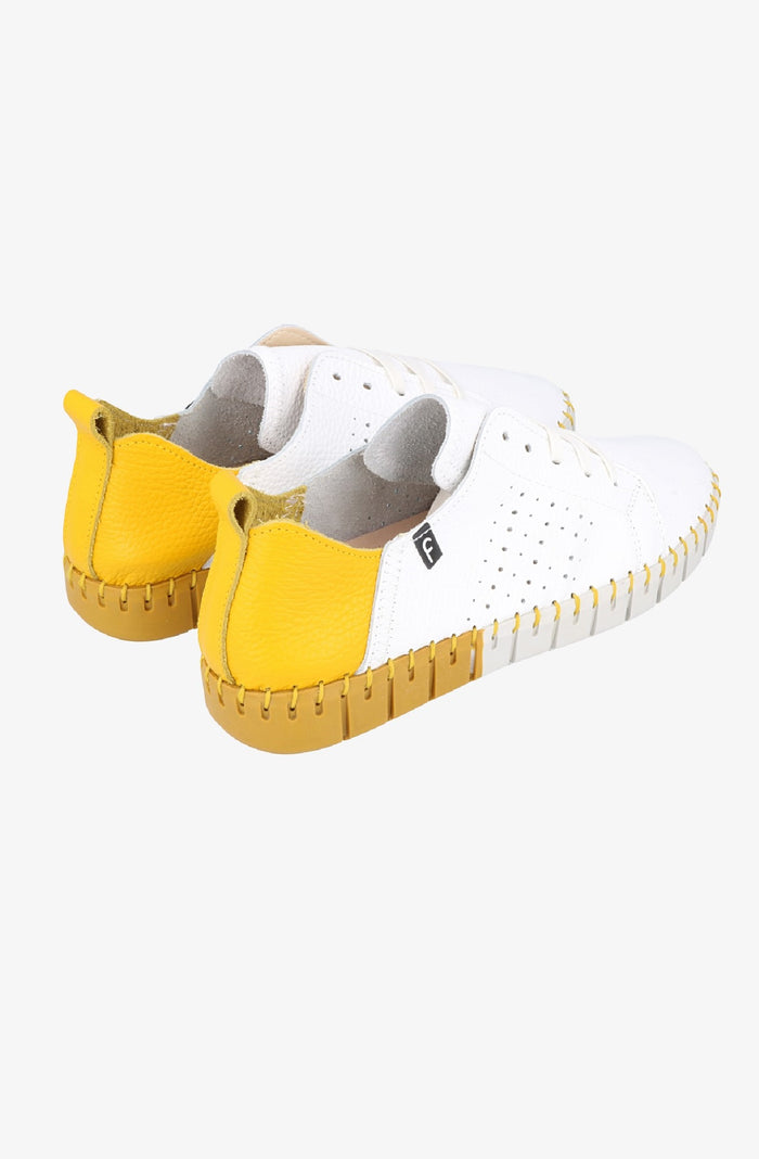 Fabiolas Sneaker JutHeras Blanco/Amarillo Envío internacional gratuito