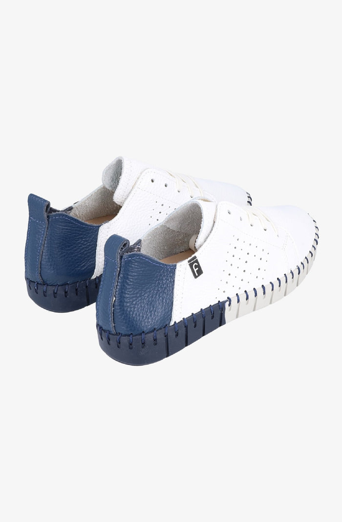 Fabiolas Sneaker JutHeras Blanco/Marino Tienda de fábrica