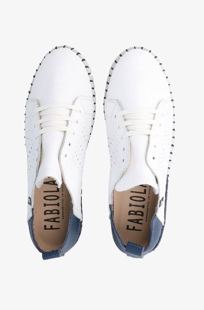 Fabiolas Sneaker JutHeras Blanco/Marino Tienda de fábrica