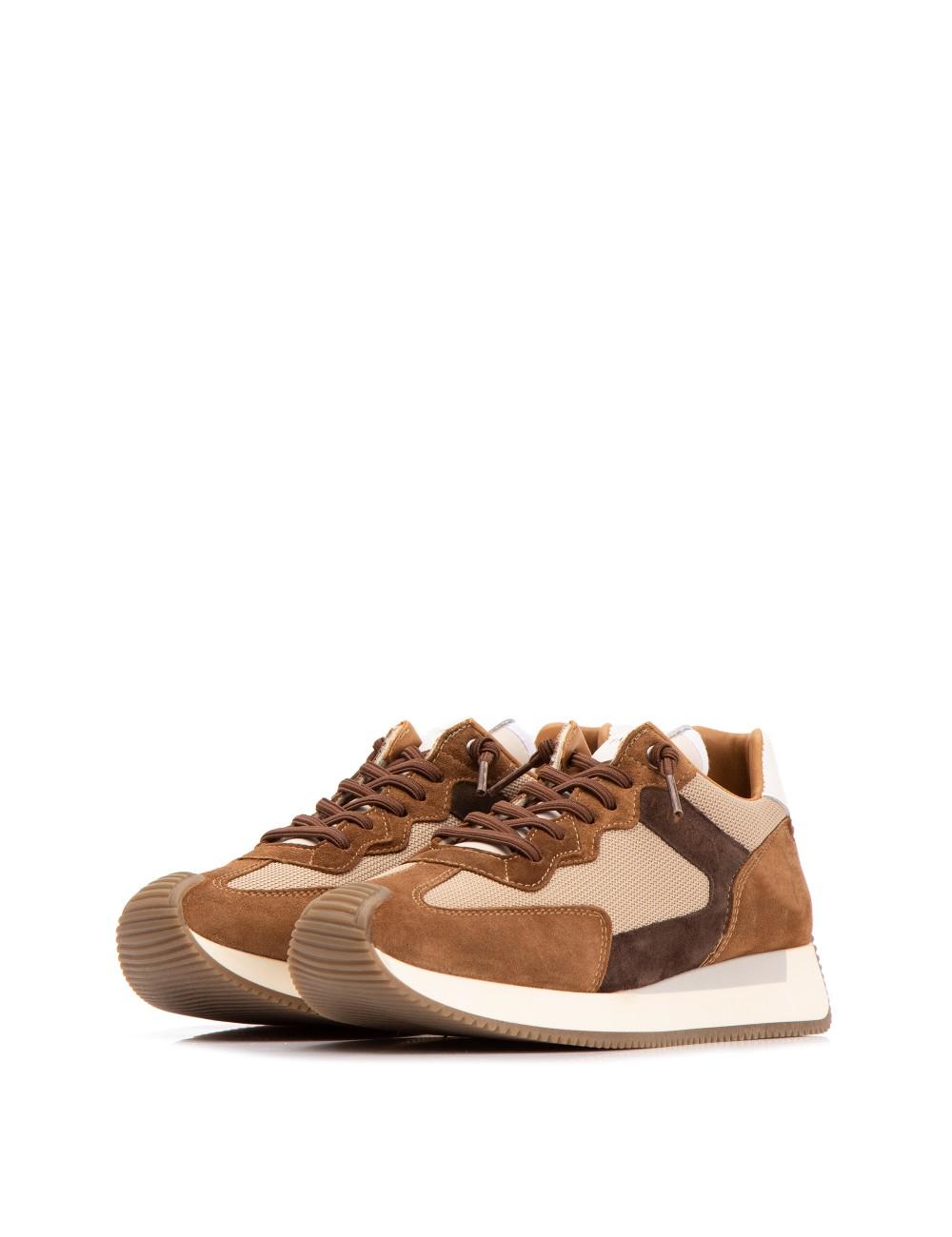Farrutx LEYDI Velour cuero - Rejilla camel Devoluciones gratuitas