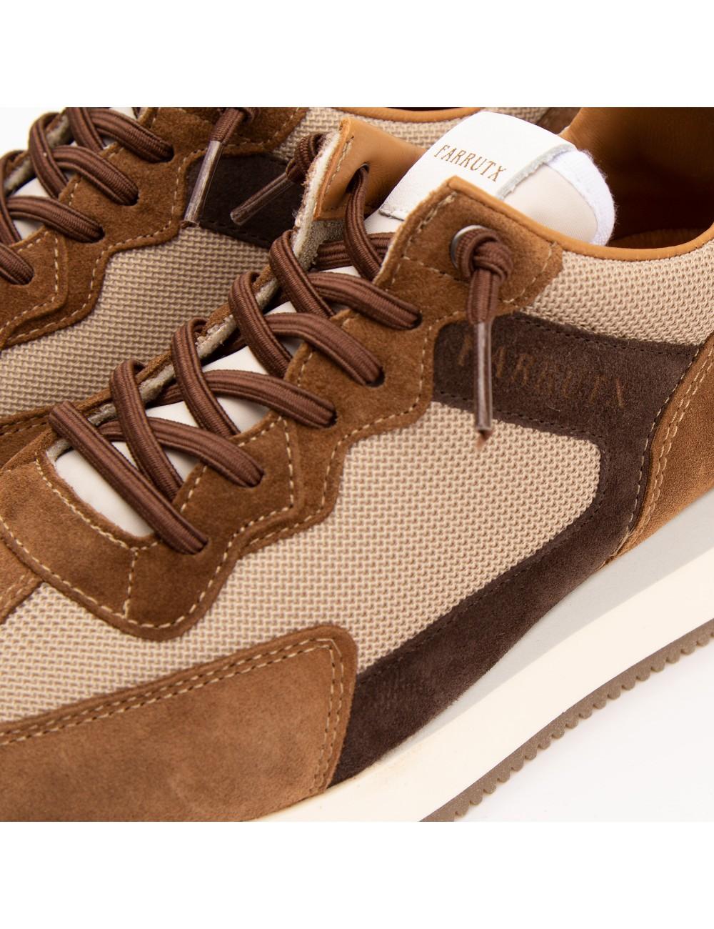 Farrutx LEYDI Velour cuero - Rejilla camel Devoluciones gratuitas