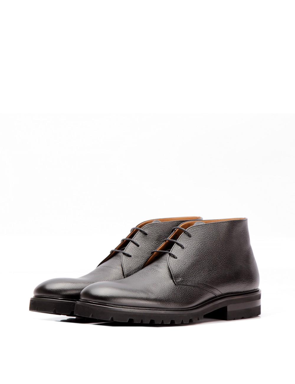Farrutx LINO grainy calf negro Ofertas de temporada