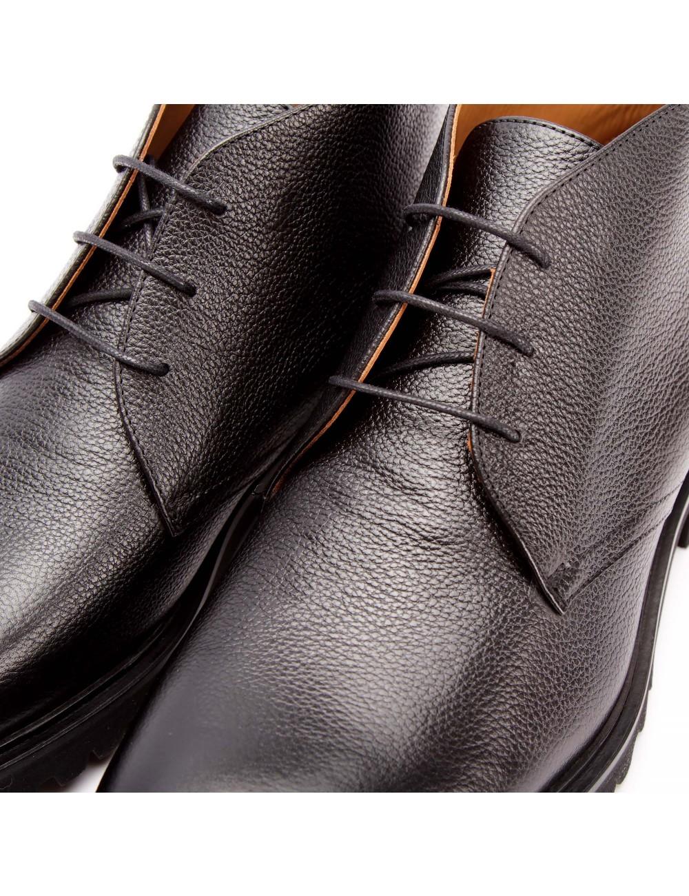 Farrutx LINO grainy calf negro Ofertas de temporada