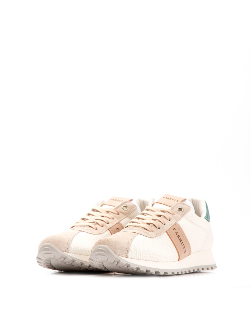 Farrutx MILLY Velour-rejilla marfil-blanco Rebajas online