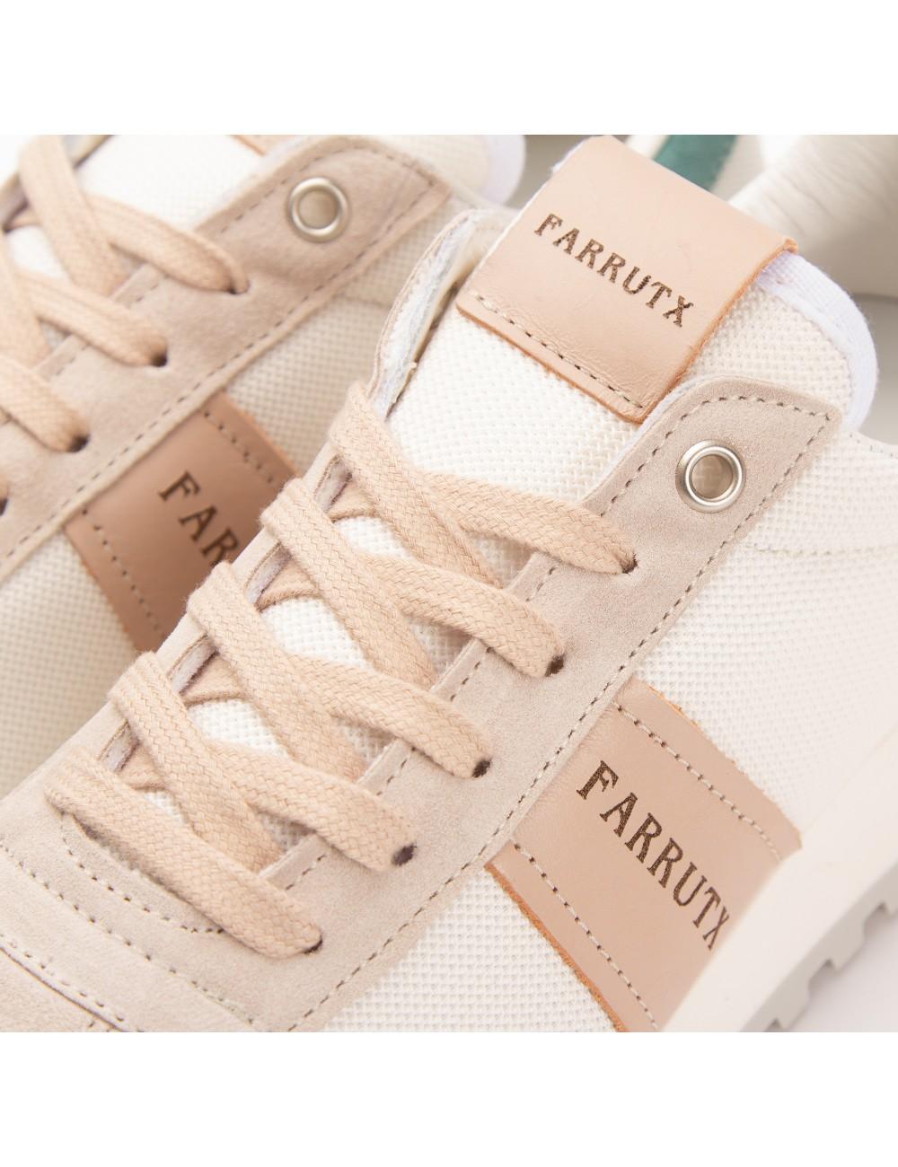 Farrutx MILLY Velour-rejilla marfil-blanco Rebajas online