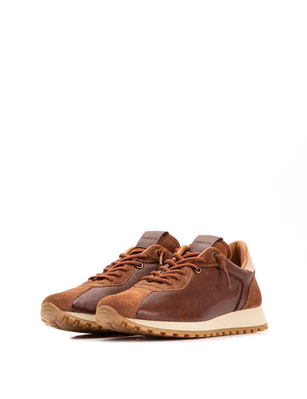 Farrutx MOONY Grabado lagarto - Velour cuero Precio de fábrica