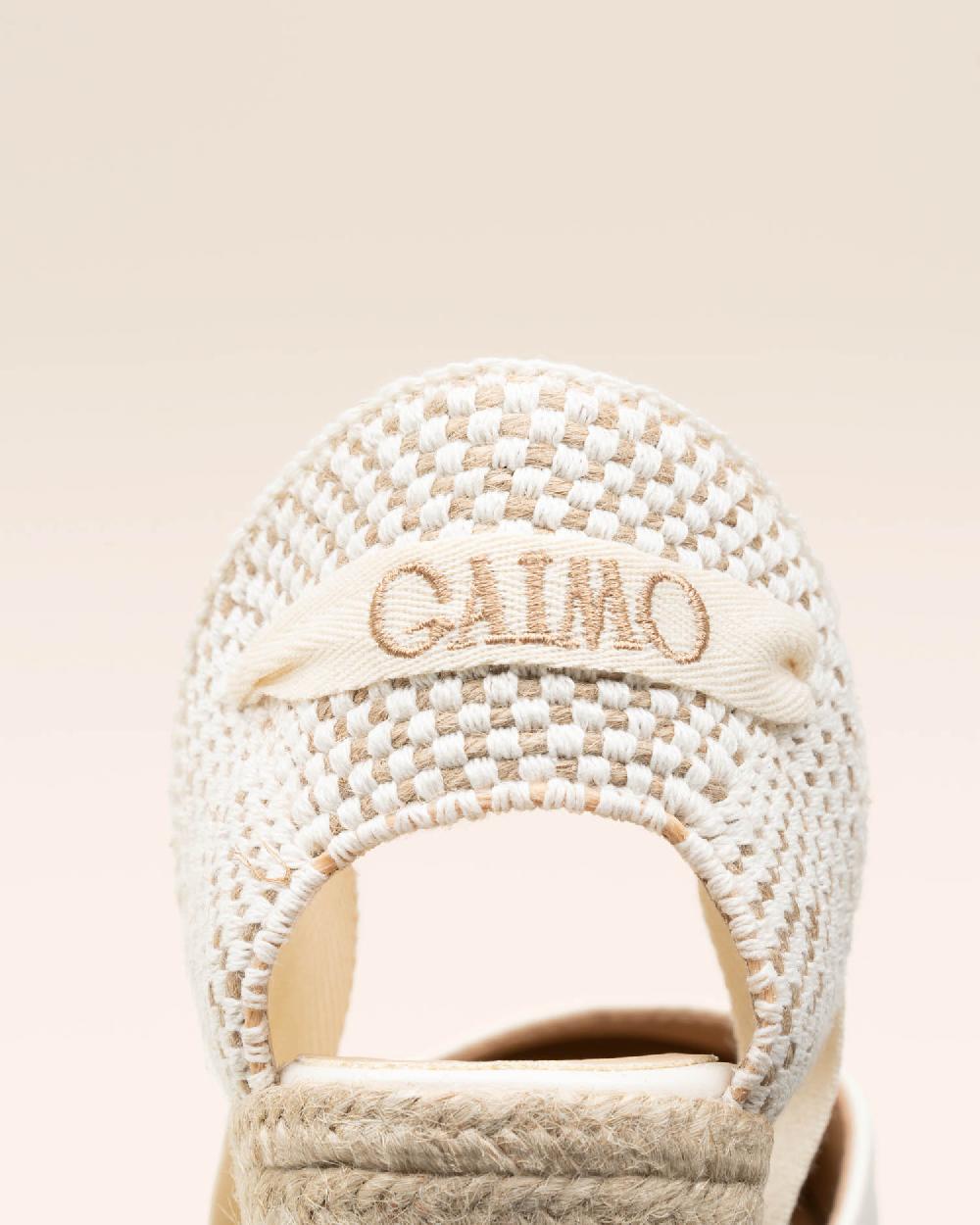 Gaimo espadrilles Tedie MarfilAlpargatas de cuña en piel con cintas Limitado a 3 días