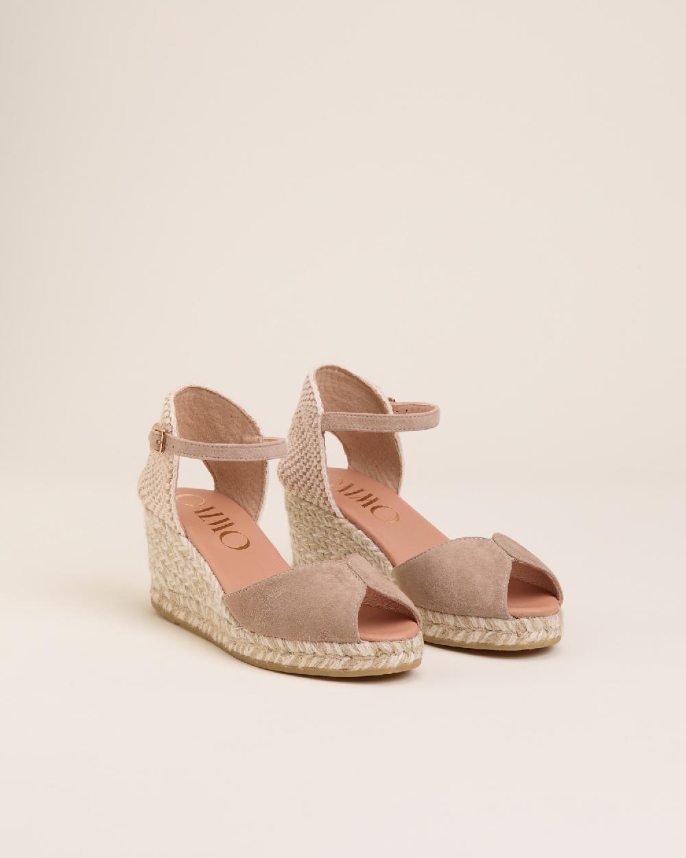 Gaimo espadrilles Ronny KangarooSandalias de cuña en piel con hebilla Libre de impuestos