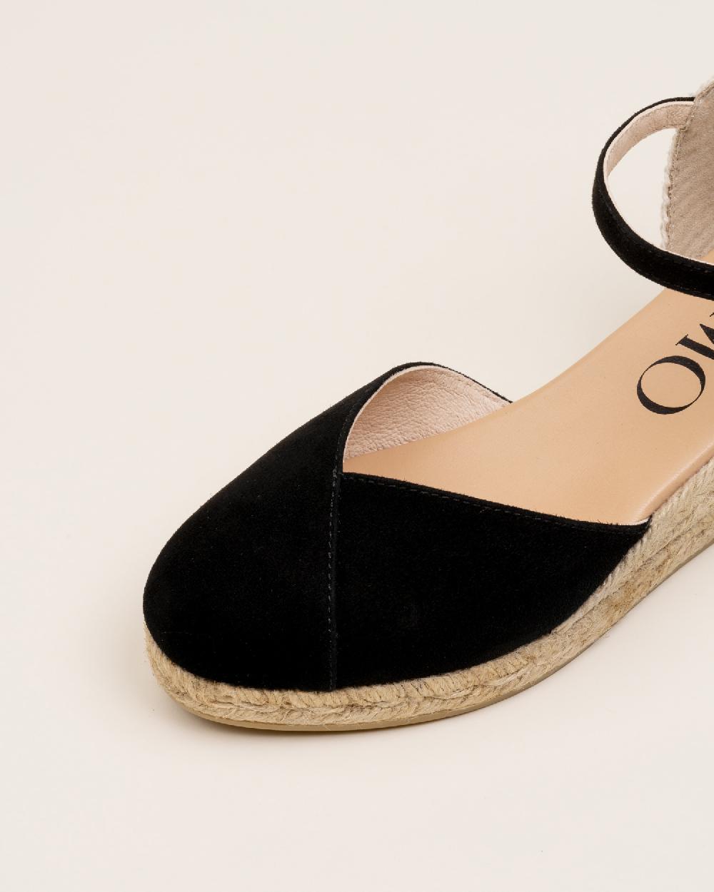 Gaimo espadrilles Copita NegroAlpargatas de cuña en piel con escote pico Descuentos del mes