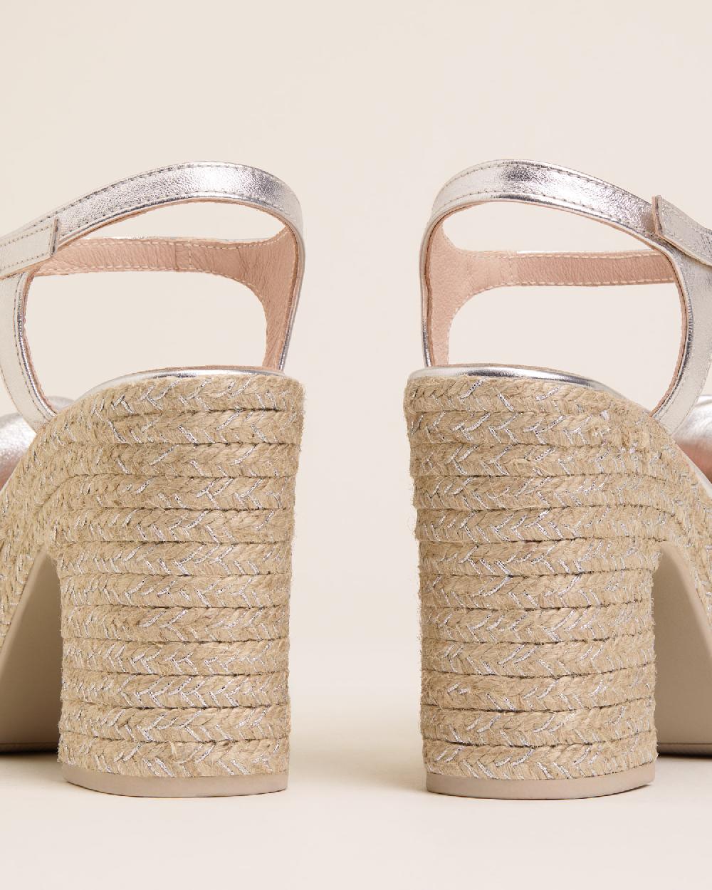 Gaimo espadrilles Coque PlataSandalias con tacón de yute en piel con tubular Grandes ahorros