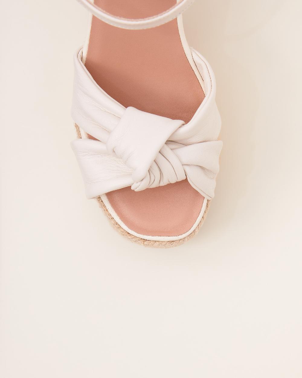 Gaimo espadrilles Coque BlancoSandalias con tacón de yute en piel con tubular Devoluciones gratuitas