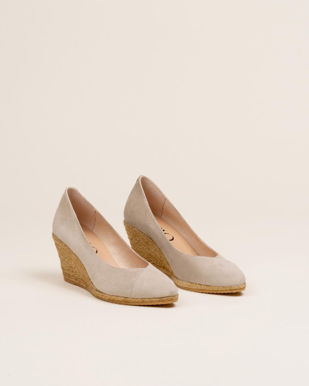 Gaimo espadrilles Bonny KangarooSalones de cuña de yute en piel con escote pico Outlet