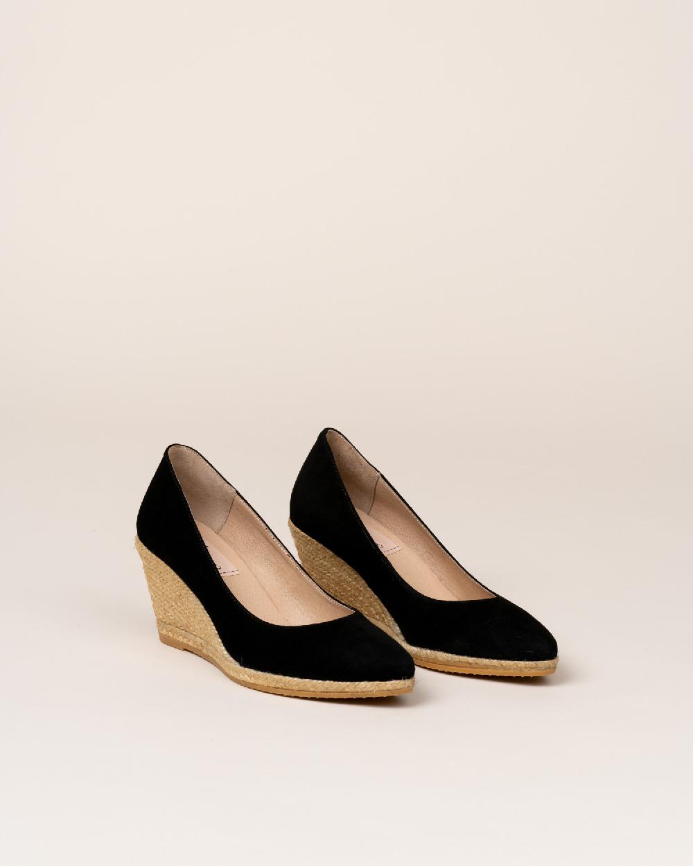 Gaimo espadrilles Teva NegroSalones de cuña de yute en piel con escote redondo Outlet online