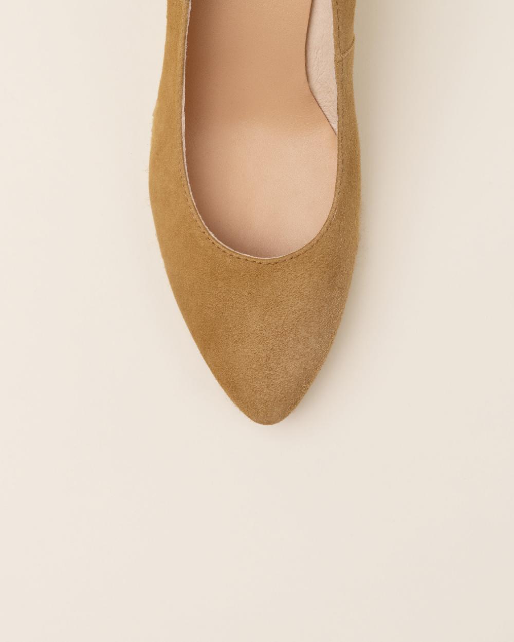 Gaimo espadrilles Teva CamelSalones de cuña de yute en piel con escote redondo Rebajas