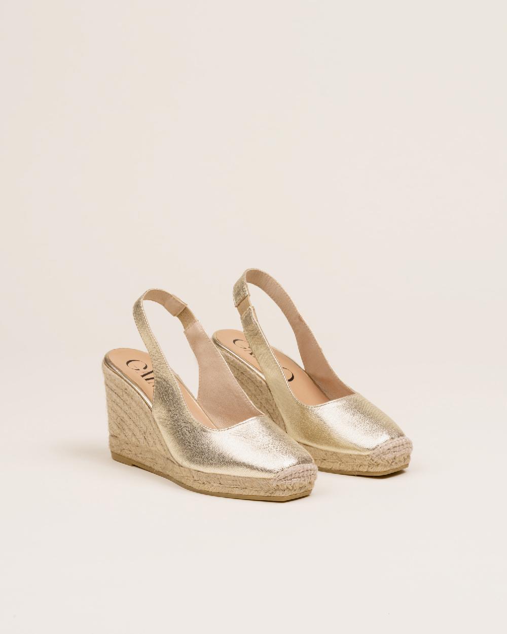 Gaimo espadrilles Teyma CarraraAlpargatas de cuña en piel grabada destalonada Venta caliente