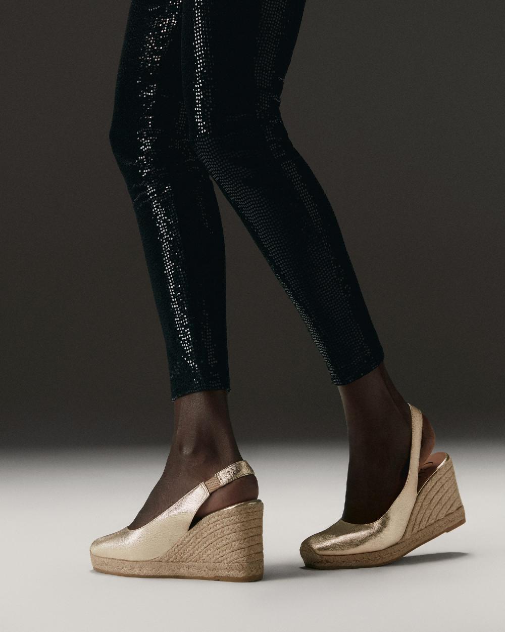 Gaimo espadrilles Teyma CarraraAlpargatas de cuña en piel grabada destalonada Venta caliente