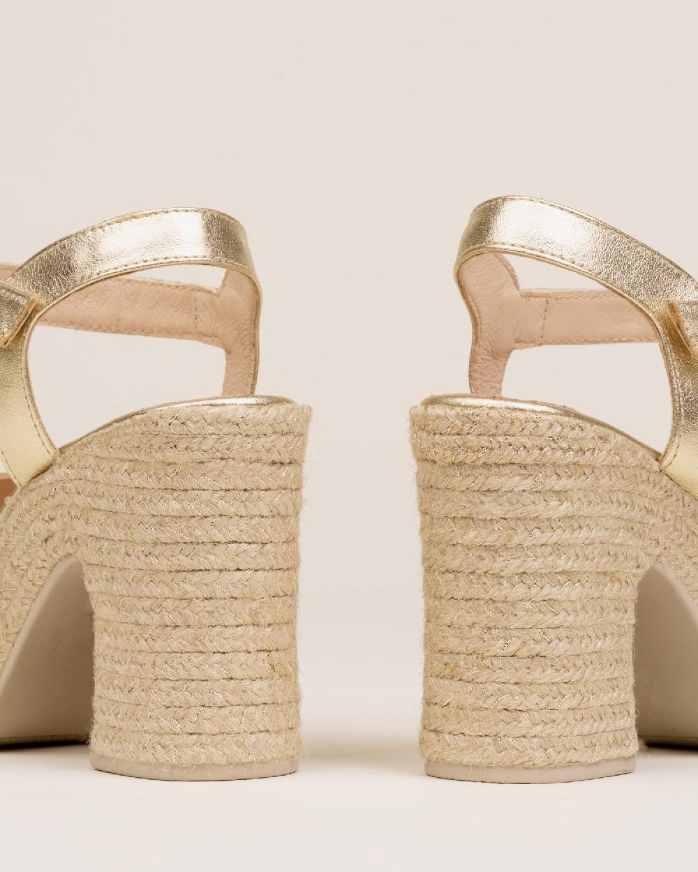 Gaimo espadrilles Eudora PlatinoSandalia con tacón de yute en piel Gran oferta
