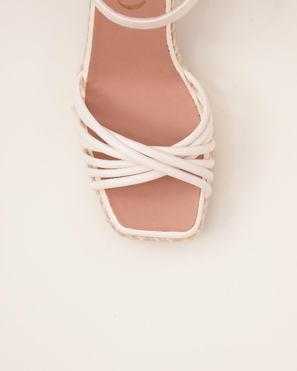 Gaimo espadrilles Fusca MarfilSandalias con tacón de yute en piel con detalle multitiras Los más vendidos
