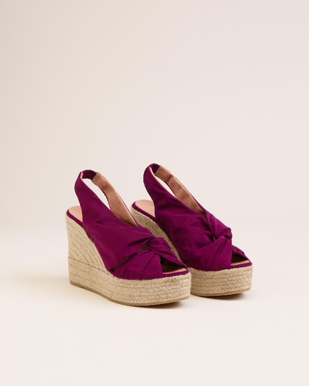 Gaimo espadrilles Anca ViolinSandalias de cuña en tejido acolchado Tienda